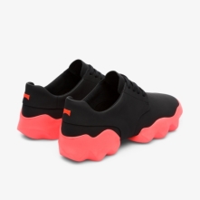 Camper Dub Sneakers Dame Sort / Gul MMHGXO-271